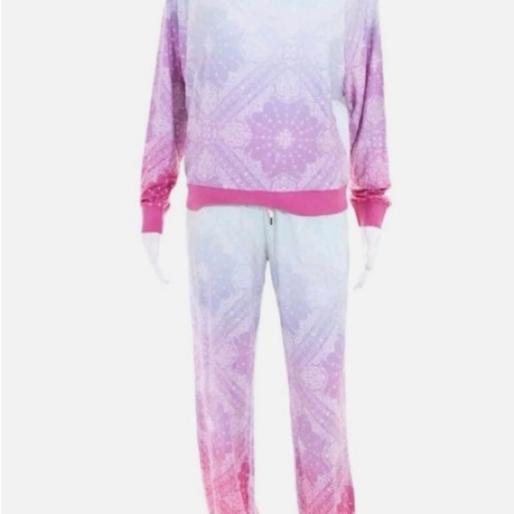 Honeydew 2pc Jogger pajama set in a pink ombre bandana prin  NWOT Size XS